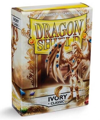 Fundas Dragon Shield Classic -  63 x 88 mm Color Yvory- Paquete de 60