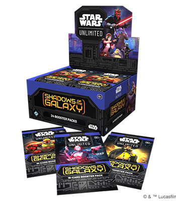 caja 24 sobres star wars shadow of the galaxy